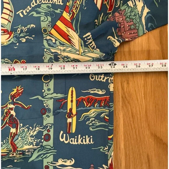 Vintage Alfred Shaheen by Reyn Spooner Rayon Hawaiian Shirt sz M Surf Sailboats‎